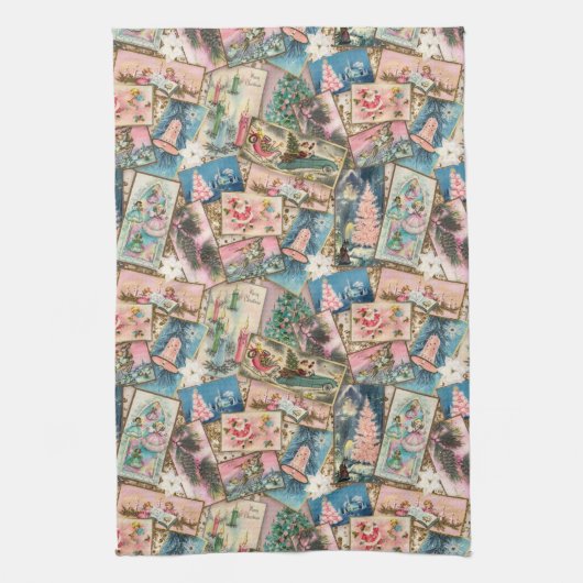 kerstKaart Theedoek (Verticaal)