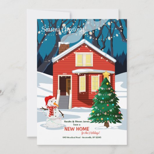 Kerstkaart 'Thuis voor de Feestdagen' (Voorkant)