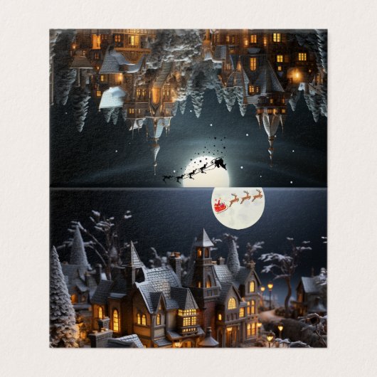 Kerstkaart, traditioneel kaart (Buitenkant ongevouwen)