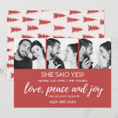 Kerstkaart trouwplannen bekendmaking (Voorkant / Achterkant)