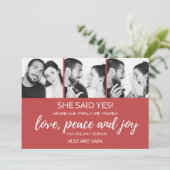 Kerstkaart trouwplannen bekendmaking (Staand voorkant)