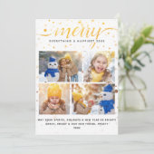 Kerstkaart + typografie in bijpassende kleuren (Staand voorkant)