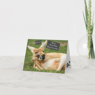 Kerstkaart uit Australië; kangoeroe Kaart