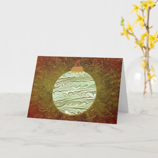 kerstKaart uit de Ornament Bronze Kaart (Gele Bloem)