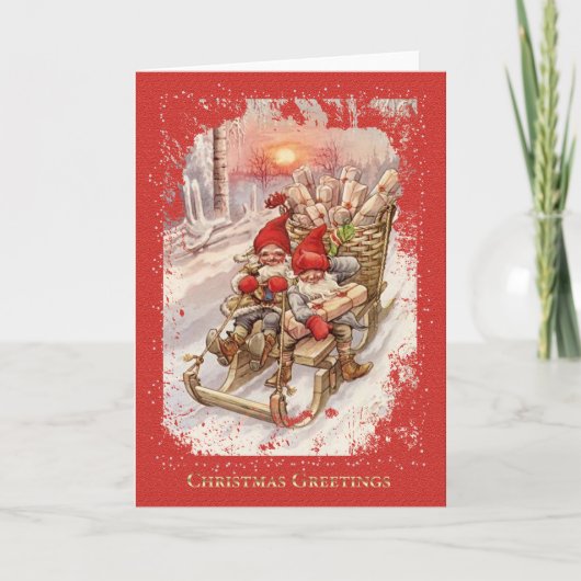 Kerstkaart uit de oude doos kaart (Voorkant)