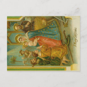 Kerstkaart uit het Edwardiaanse tijdperk Briefkaart