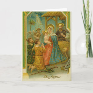 Kerstkaart uit het Edwardiaanse tijdperk Kaart