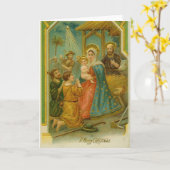 Kerstkaart uit het Edwardiaanse tijdperk Kaart (Gele Bloem)