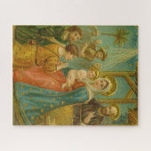 Kerstkaart uit het Edwardiaanse tijdperk Legpuzzel (Horizontaal)