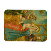 Kerstkaart uit het Edwardiaanse tijdperk Magneet (Horizontaal)