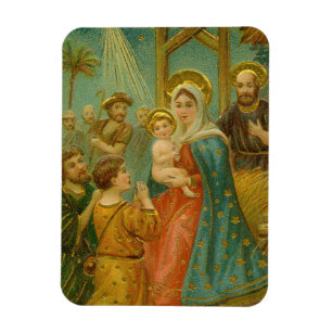 Kerstkaart uit het Edwardiaanse tijdperk Magneet