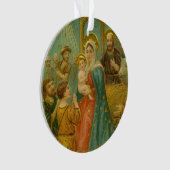 Kerstkaart uit het Edwardiaanse tijdperk Ornament (voorkant)