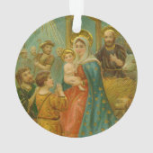 Kerstkaart uit het Edwardiaanse tijdperk Ornament (achterkant)