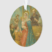 Kerstkaart uit het Edwardiaanse tijdperk Ornament (voorkant)