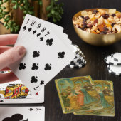Kerstkaart uit het Edwardiaanse tijdperk Pokerkaarten (Insitu)