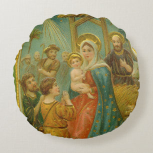 Kerstkaart uit het Edwardiaanse tijdperk Rond Kussen