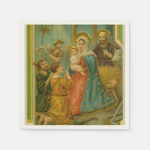 Kerstkaart uit het Edwardiaanse tijdperk Servet