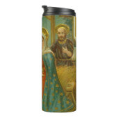 Kerstkaart uit het Edwardiaanse tijdperk Thermosbeker (Geroteerd rechts)