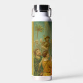 Kerstkaart uit het Edwardiaanse tijdperk Waterfles (Voorkant)