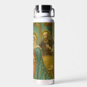 Kerstkaart uit het Edwardiaanse tijdperk Waterfles (Achterkant)