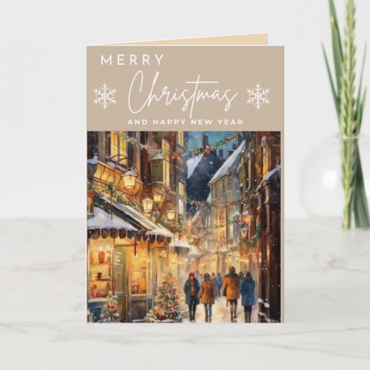 Kerstkaart uit het verleden feestdagen kaart (Voorkant)