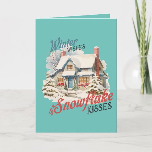 Kerstkaart uit het verleden feestdagen kaart (Voorkant)