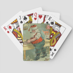 Kerstkaart uit het verleden - Sinterklaas in zijn Pokerkaarten