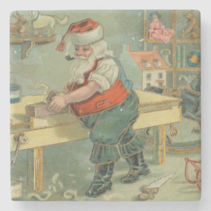 Kerstkaart uit het verleden - Sinterklaas in zijn Stenen Onderzetter
