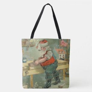 Kerstkaart uit het verleden - Sinterklaas in zijn Tote Bag