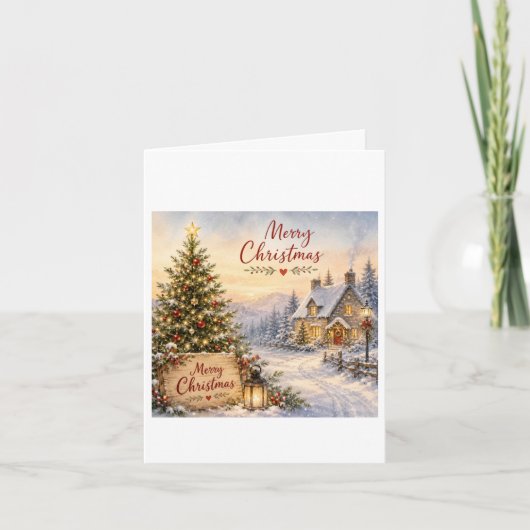 kerstkaart uniek en traditioneel kaart (Voorkant)
