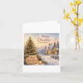 kerstkaart uniek en traditioneel kaart (Gele Bloem)