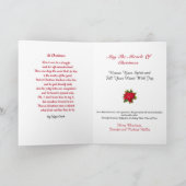 Kerstkaart, uw handtekening met gedicht feestdagen kaart (Binnen)