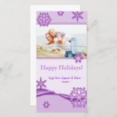 Kerstkaart Vakantie Paarse (Voorkant / Achterkant)