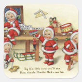  kerstkaart Vakantiedagen sticker (Voorkant)