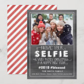 Kerstkaart, Vakantiefotokaart, Selfie Feestdagenkaart (Voorkant / Achterkant)