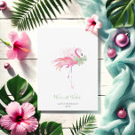 kerstkaart, vakantiekaart, roze flamingo feestdagenkaart<br><div class="desc">Verspreid feestvreugde met deze Tropische kerstkaarten met Victoria's originele waterverf roze flamingo. Perfect voor het verzenden van gepersonaliseerde en aangepaste groeten, deze Florida kerstkaarten vangen de essentie van de warmte aan het strand. Het ontwerp, versierd met de woorden "Warmste Wensen, " is een charmante en tropische keuze voor vrienden en...</div>
