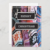 Kerstkaart Vakantiesok Brei Trui Geborduurd (Voorkant / Achterkant)