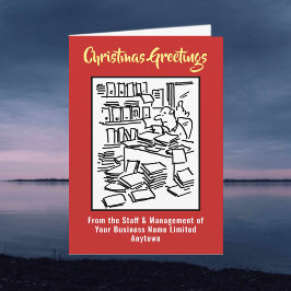 Kerstkaart van accountant of bediende feestdagen kaart