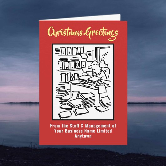 Kerstkaart van accountant of bediende feestdagen kaart