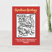 Kerstkaart van accountant of bediende feestdagen kaart (Voorkant)