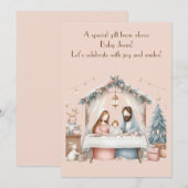 Kerstkaart van baby Jezus Kaart (Voorkant / Achterkant)