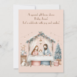 Kerstkaart van baby Jezus Kaart