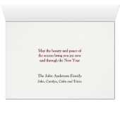 Kerstkaart van bosherten in Illinois (Binenzijde Horizontaal (Onderkant))