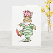 Kerstkaart van Candy PJ's Bunny Kaart (Gele Bloem)