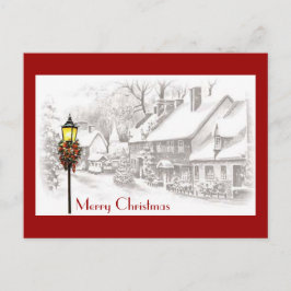 Kerstkaart van ChristmasTown uit het verleden Feestdagenkaart