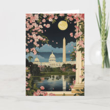Kerstkaart van DC Capitol Building - Vintage