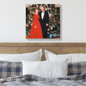 Kerstkaart van de Amerikaanse president Bill Clint Canvas Afdruk (Insitu (Slaapkamer))