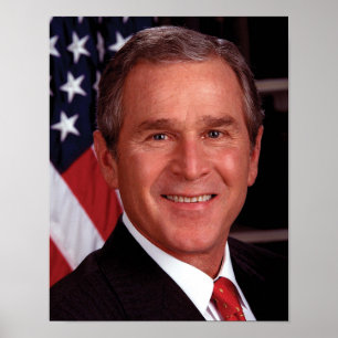Kerstkaart van de Amerikaanse president George Bus Poster
