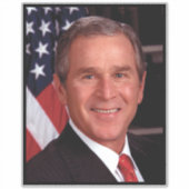 Kerstkaart van de Amerikaanse president George Bus Sticker (Voorkant)