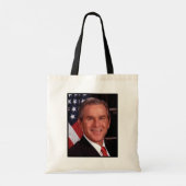 Kerstkaart van de Amerikaanse president George Bus Tote Bag (Achterkant)